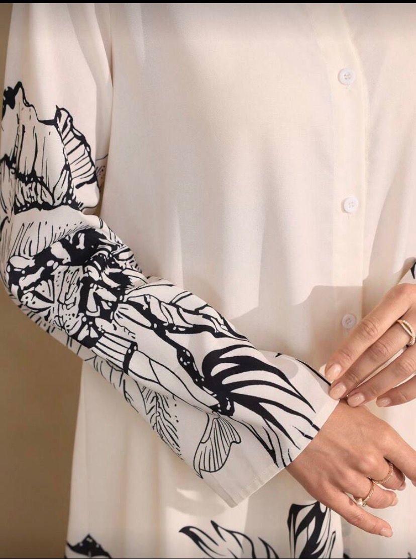 COLLAR BUTTON DOWN-2PC