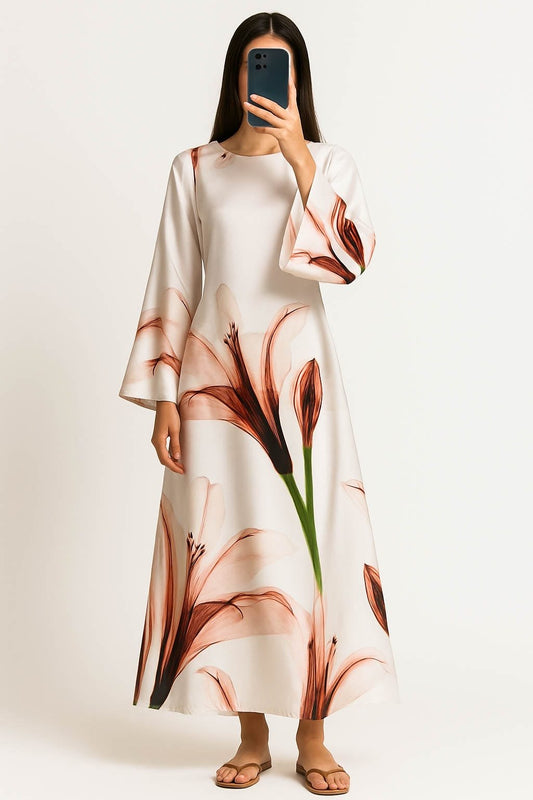 LILY FLORAL PRINT-SHAMOOZ SILK MAXI